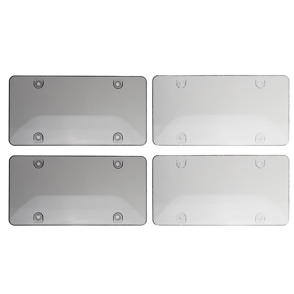 2pcs/lot Clear License Plate Cover Frame BUG Shield Plastic Protector for US Car Tag Fast Free shipping