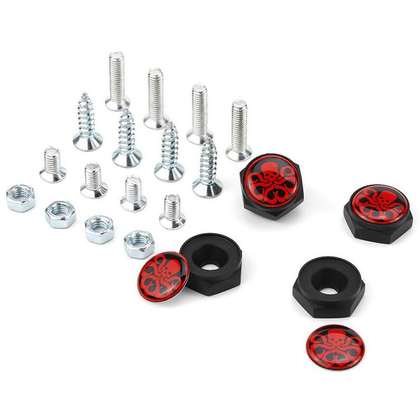 The Hydra Anti-theft License Plate Screws Thread black License Plate Bolt Frame Bolts Universal Screws Car Styling