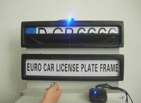 Free shipping-Plastic Car License Plate Frame European Remote Control Car Licence Frame Cover/Automatic Plate Privacy(EURO and Russia size)