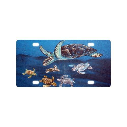 New Arrival! Artistic Sea Turtle And Sea Turtle Kids Painting Strong And Durable Aluminum Car License Plate 12