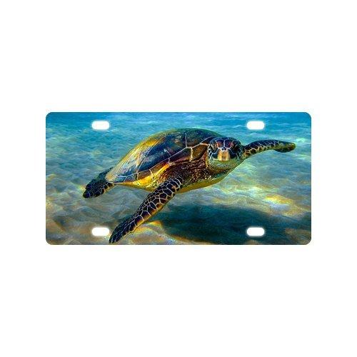 Christmas/Thanksgiving Cute Underwater Sea Turtle Strong And Durable Aluminum Car License Plate 12