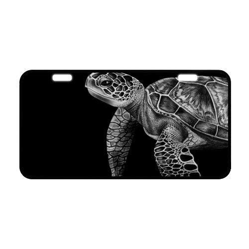 Sturdy and Beautiful License Plate Holders Turtles and Black for Cars Decorative Front Plate 6.1