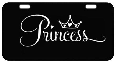 Princess Crown Novelty License Plate Decorative Front Plate 6.1