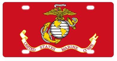 United States Marine Corps (USMC) Metal License Plate Frame Decorative Front Plate 6