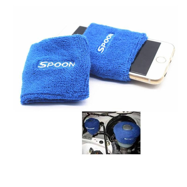 Free shipping 1 Pair Car Styling Blue Spoon Tank Covers Oil Catch Tank Cover Cap Sock For Universal Car Cap Sock For Universal Car