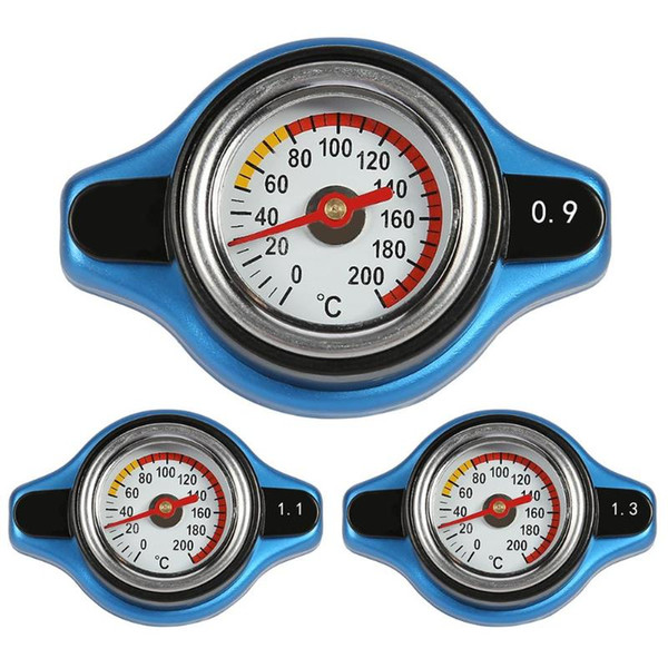 Universal Big Head Temperature Gauge with Utility Safe Thermo Radiator Cap Tank Cover Radiator Cooling 0.9 Bar/ 1.1 Bar/ 1.3 Bar