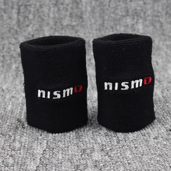 1Pair Racing Logo Black Fabric Brake Fluid Tank Sock Universal Motorcycle Brake Clutch Fluid Oil Reservoir Sock