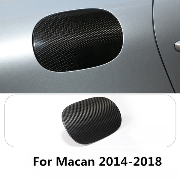 Carbon Fiber Car Exterior Fuel Tank Cover Cap Protection Sticker for Porsche Macan 2014 2015 2016 2017 2018 Styling Accessories