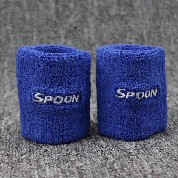 1 Pair Spoon Auto Oil Tank Cover Sock Blue Fabric Brake Reservoir Sock