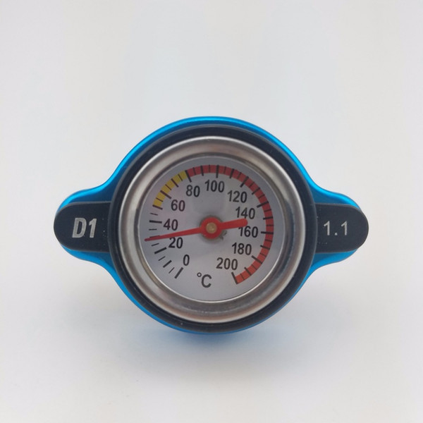 D1 Small Head Thermo Radiator Cap Tank Cover With Temperature Gauge Utility Safe 0.9 And 1.1 And 1.3 Bar