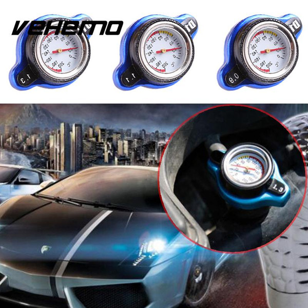 Universal 0.9/1.1/1.3 Bar Car Water Tank Radiator Cap Cover w/ Water Temp Gauge