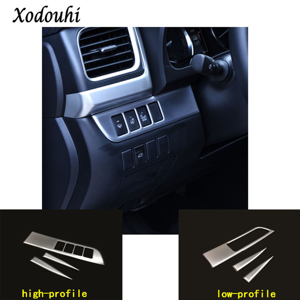 For Highlander 2015 2016 2022car styling cover Middle Console Temperature Headlight switch trim frame stick parts 3pcs