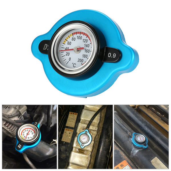 KKMOON 0.9 Bar Thermostatic Radiator Cap Cover with Water Temp Temperature Gauge for Truck Forklift Trailer