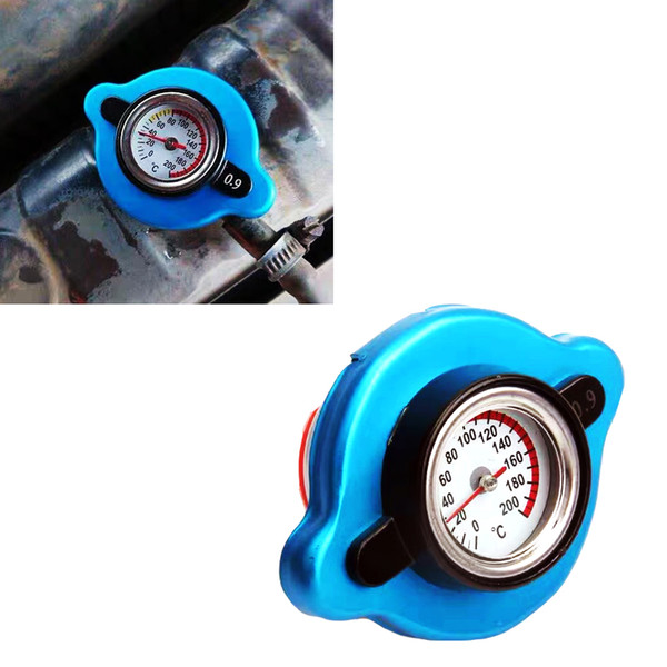 JEAZEA 0.9 Bar Big Head Blue Cover Water Tank Thermost Radiator Cap Cover Water Temp gauge Meter Accessories For Excavator