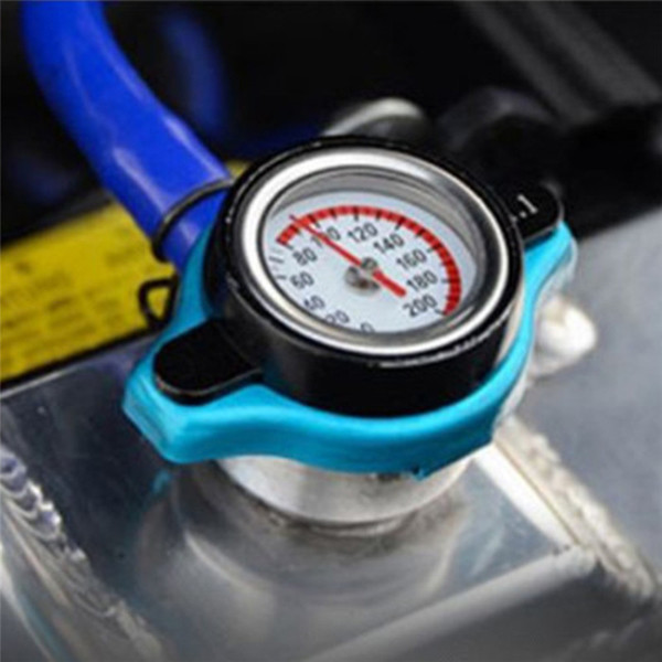 1pc Universal Car Thermost Radiator Cap Cover & Water Temp Gauge Meter 1.1Bar