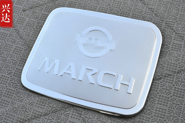 Stainless Steel Fuel Oil Gas Cap Tank Cover Trim Fit For MARCH 2010-2013