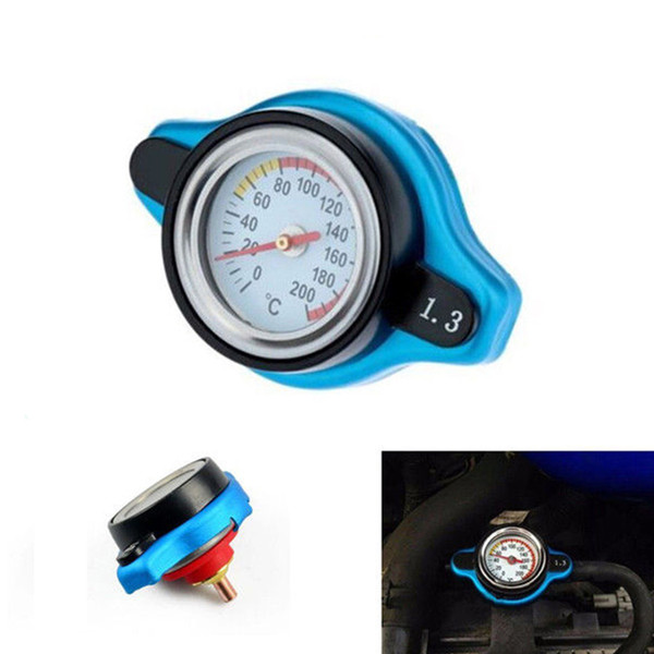 1.3 Bar Thermometer Radiator Cap Lid with Water Temperature Gauge for Water Tank Vehicles Car Safe Driving