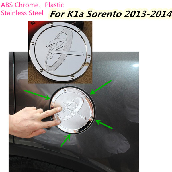 Free shipping car styling Stainless Steel car accessories Gas/Fuel/Oil Tank Cover Cap frame parts for Kia Sorento 2013 2014 1Pcs