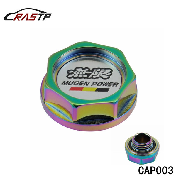 RASTP - Racing Mugen Power NEO Chrome Aluminium Oil Cap Fuel Tank Cover For Honda ACURA RS-CAP003