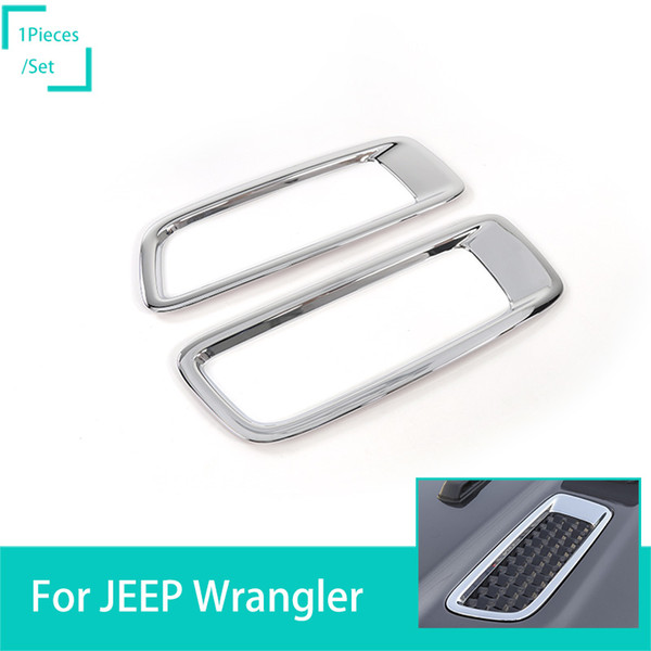 Chrome Car Styling Cover Tuyere Decoration Cover Fit Jeep Wrangler JL From 2018 Auto Exterior Accessories