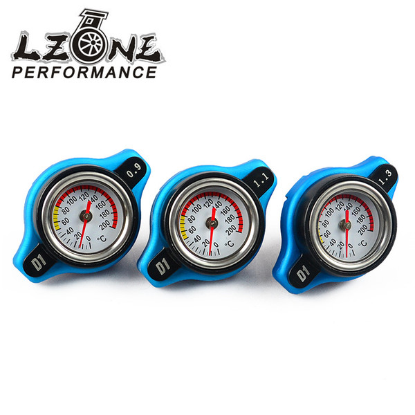 Wholesale- LZONE RACING- D1 Spec RACING Thermost Radiator Cap COVER + Water Temp gauge 0.9BAR or 1.1BAR or 1.3 BAR Cover JR-DRC09,11,13