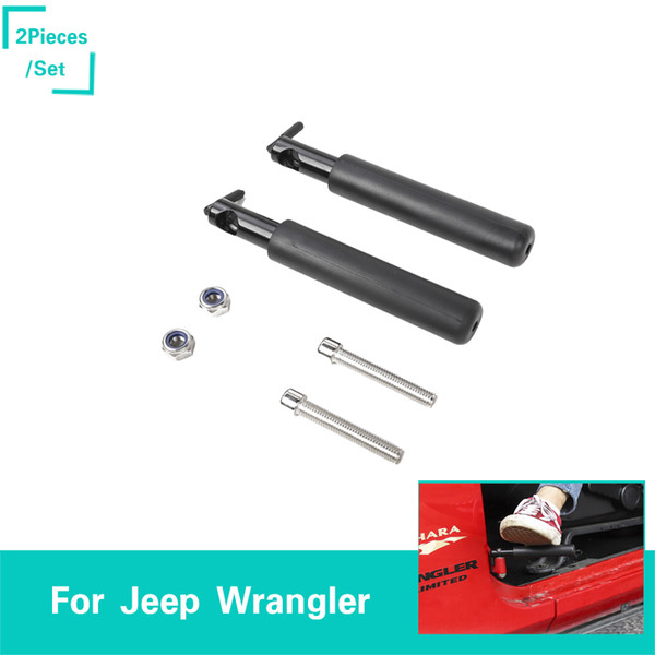 Car Outside Door Pedal ABS Metal Fit For Jeep Wrangler JL From 2018 UP Auto Exterior Accessories