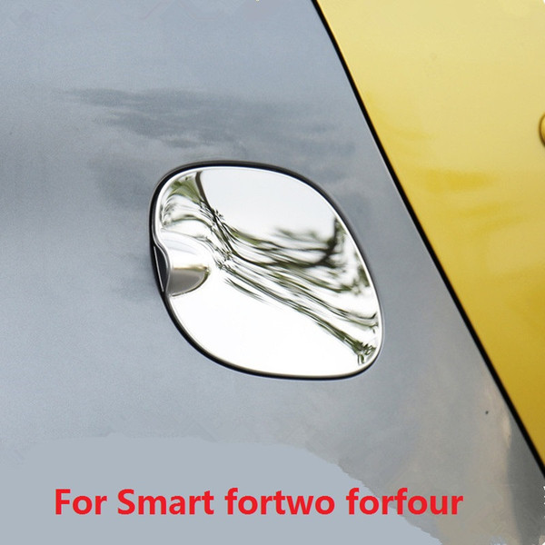 Stainless Steel Car Exterior Fuel Tank Cover Sticker for Smart fortwo forfour 2015 2016 2017 Styling Accessories