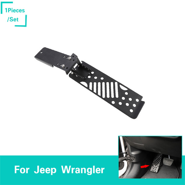 Black Car Left Foot Rest Pedal Fit For Jeep Wrangler JL 2018+ Auto Exterior Accessories Metal