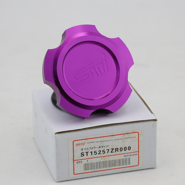 Purple STI Aluminum Engine Oil Cap Oil Fuel Filler Tank Cover for Subaru XV Legacy Outback Impreza Forester