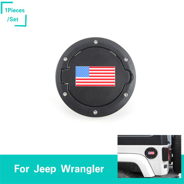 Car Fuel Tank Cover USA Flag Colorful Fit For Jeep Wrangler From 2007 To 2017 Auto Exterior Accessories ABS Metal