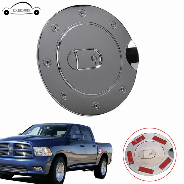 KOLEROADER 1x Oil Fuel Door Tank Cover Trim Gas Cap Cover Sequined Decoration For Dodge Ram 1500 2500 3500 2009 - 2022//