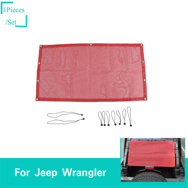 Sunshade The 4 Door Trunk Insulation Net Red Decoration Fit Jeep Wrangler JL From 2018 Auto Exterior Accessories