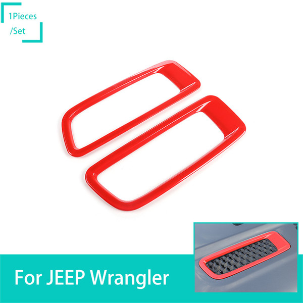 Red Car Styling Cover Tuyere Decoration Cover Fit Jeep Wrangler JL From 2018 Auto Exterior Accessories