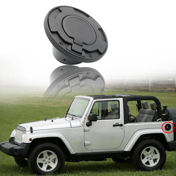 1PC Aluminum Alloy Auto Car Oil Gas Fuel Tank Cap Cover Key Lock Exterior Decorative For 2007-2017 Jeep Wrangler JK Accessories