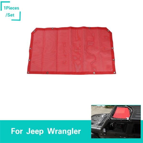 Sunshade The New Front Door Insulation Net Without Logo Red Decoration Fit Jeep Wrangler JL From 2018 Auto Exterior Accessories