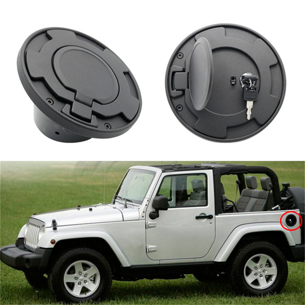 Newest Car Fuel Tank Cover Gas Lid Filler Cap Metal ABS Aluminum For Jeep Wrangler Jk 2007-2017 Free Shipping