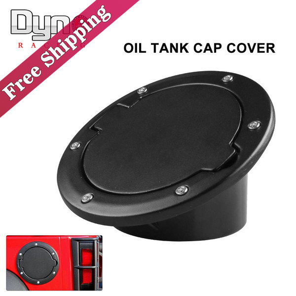 Free shipping Black Fuel Filler Door Cover Gas Tank Cap 2/4 Door For 07-16 Jeep Wrangler JK N-OCC009