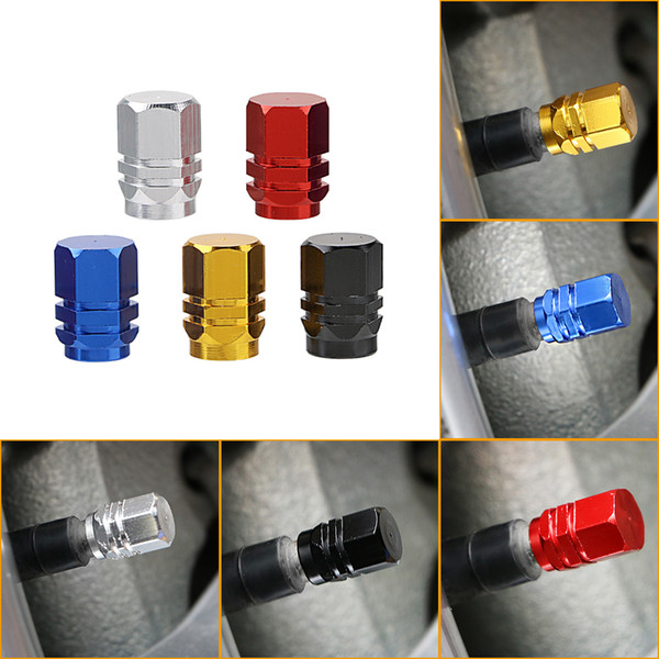 4PCS Universal Aluminum Alloy Car Tyre Air Valve Caps Bicycle Tire Valve Cap Motorcycle Stem Bolt Covers Car Wheel Styling