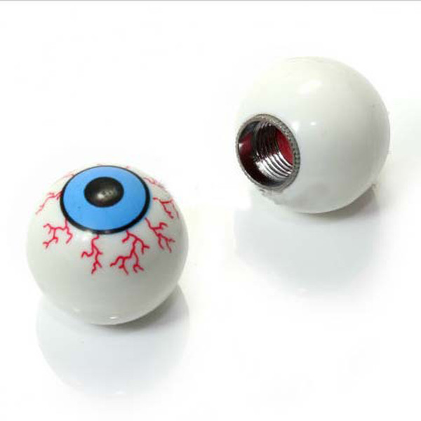 High Quality Novel Car Eye Ball Tire Valve Stem Covers Set Wear-resistant Elaborate ABS Motorcycle Car Auto Valve Caps