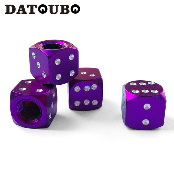 DATOUBO 16 pcs High quality aluminum dice novelty car tire valve caps,mixed color Bike tire valve stem cap,Dice Car caps cover