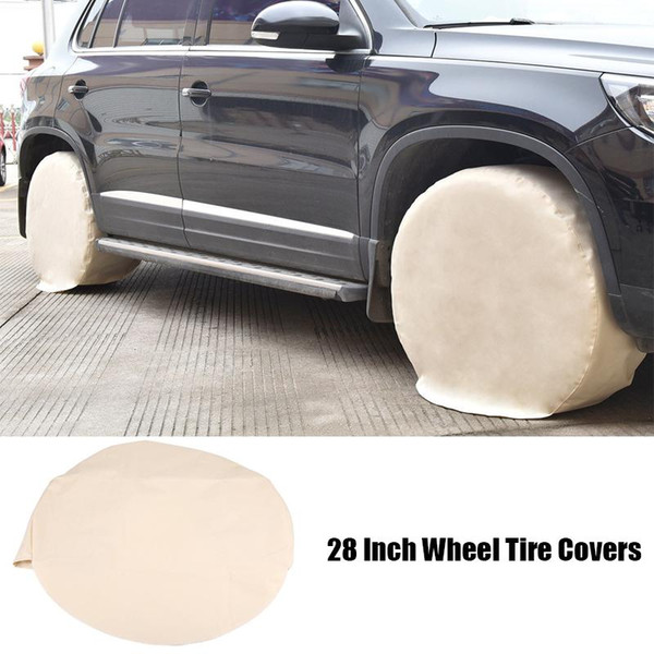 4pcs 28 Inch Wheel Tire Covers Car Wheel Protective Covers for RV Truck Car Camper Trailer