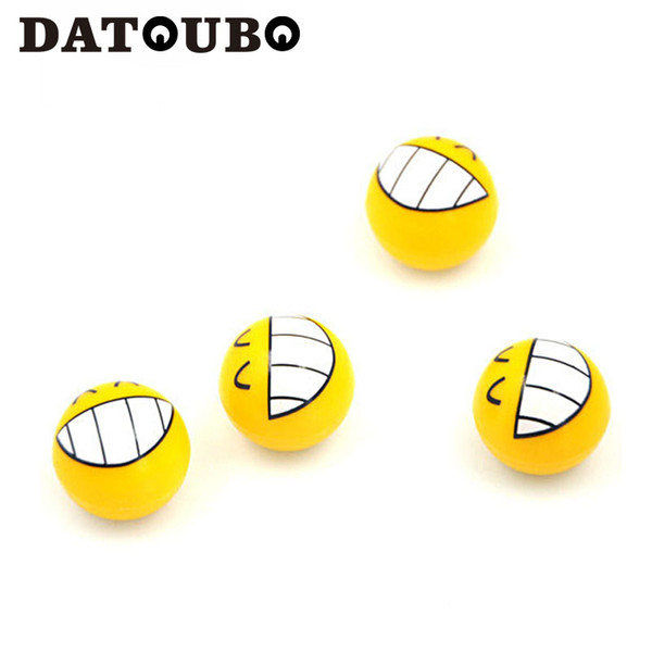 DATOUBO 16 pcs New arrive high quality car tire valve stems caps,novelty smile face universal car bike valve caps.hot sale.