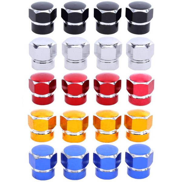 4 Pcs Car Tire Valve Stem Cap TUniversal Aluminum Car Wheel Tire Valve Stem Caps Dust Covers Airtight Rims Car-styling Parts