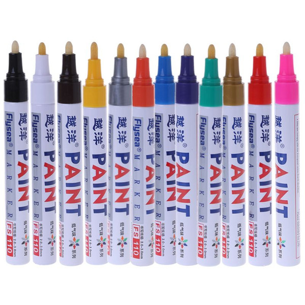 New 1pc Universal White Car Motorcycle Whatproof Permanent Tyre Tire Tread Rubber Paint Marker Pen