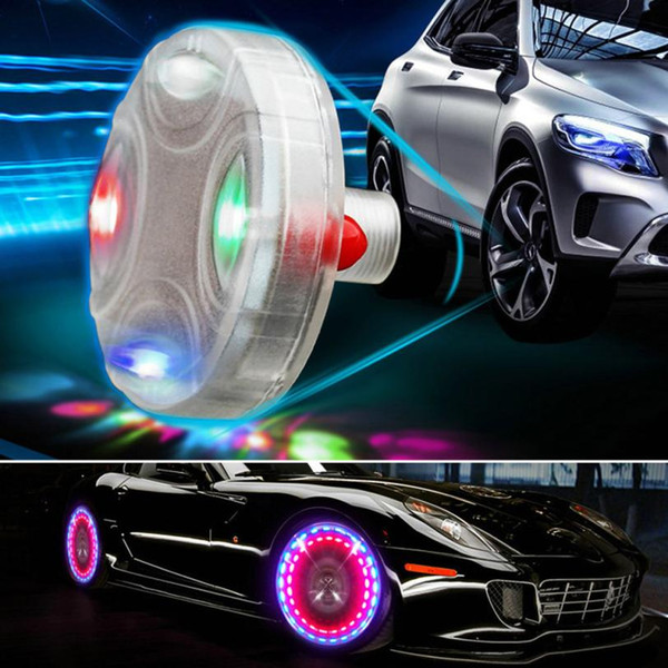 Tire Accessories 1*Car Auto Wheel Hub Solar Color LED Decorative Light Solar Energy Flash Dropshipping Aug1