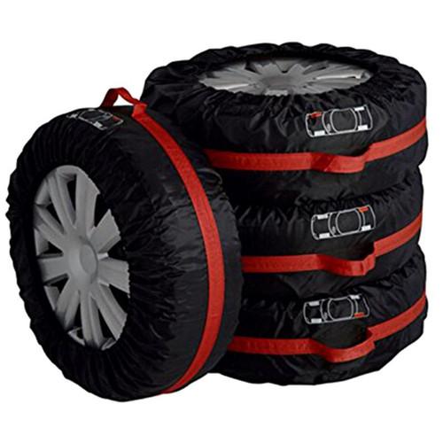 4Pcs Car Spare Tire Cover Case Polyester Automobile Tires Storage Bag Covers Car Tyre Accessories Vehicle Wheel Protector