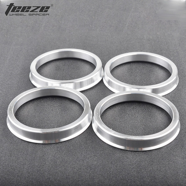 TEEZE - (4 pcs/set)Auto car accessories wheel center hub rings OD 67.1 to ID 63.4 Aluminum spigot centric hub rings freeshipping