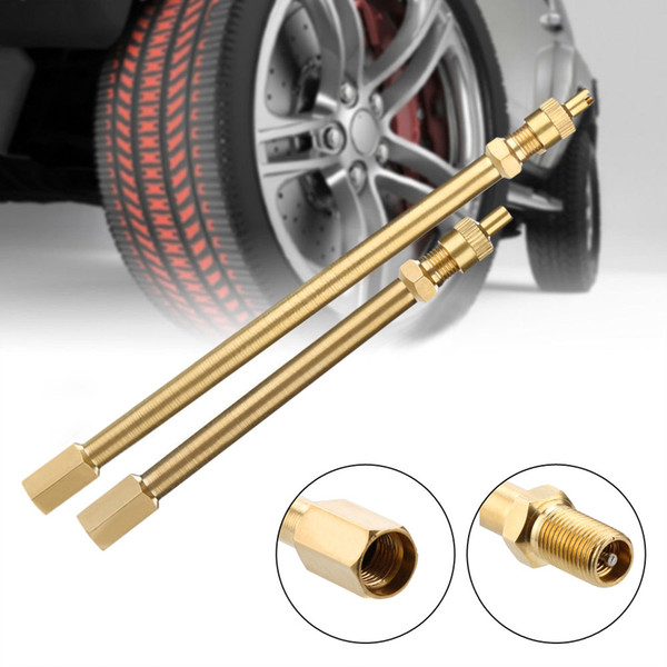 Brass Tire Valve Stem Extension Pole Caps Extender For Car Auto Truck Motorcycle Car Accessories #MY