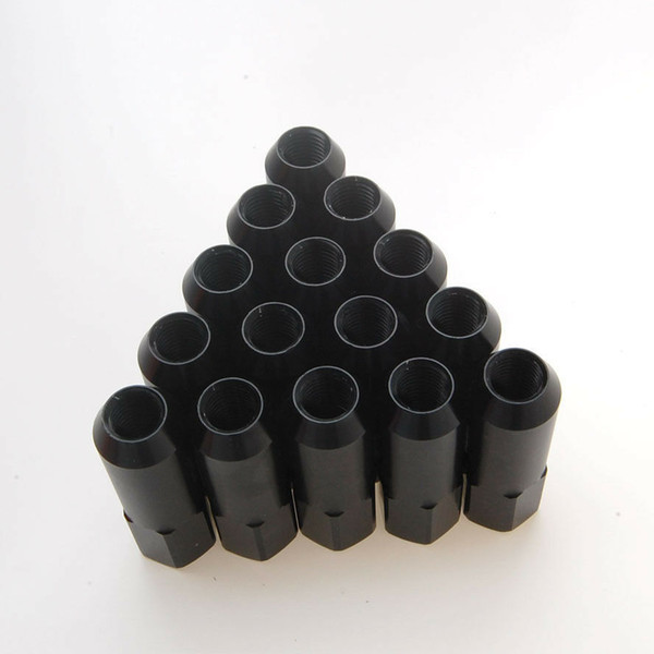 BBQ@FUKA 20pcs Black Car-styling Wheel Lug Nuts Open End Extended Aluminum Long Rim M12 x 1.5MM For MDX car accessories