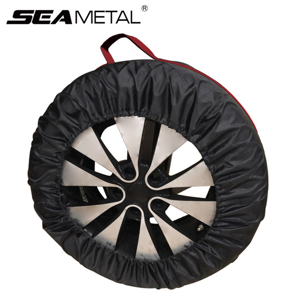 4Pcs Car Spare Tire Cover Wheel Protection Cover Universal 13 14 15 17 18 19 20 Inch Storage Bag Winter Summer Auto Accessories